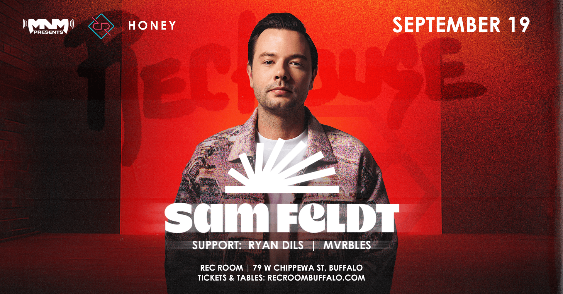 Sam Feldt September 19th at Rec Room Buffalo